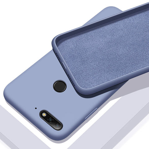 Silikon Hülle Handyhülle Ultra Dünn Schutzhülle 360 Grad Tasche S01 für Huawei Y6 (2018) Blau