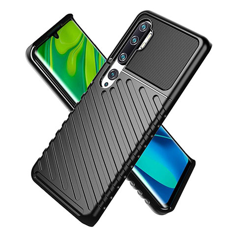 Silikon Hülle Handyhülle Ultra Dünn Schutzhülle 360 Grad Tasche S01 für Xiaomi Mi Note 10 Pro Schwarz