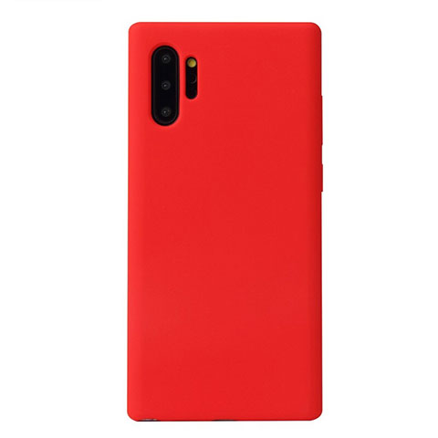 Silikon Hülle Handyhülle Ultra Dünn Schutzhülle 360 Grad Tasche S02 für Samsung Galaxy Note 10 Plus 5G Rot