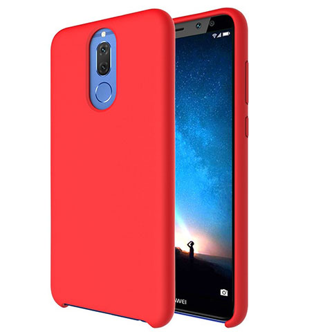 Silikon Hülle Handyhülle Ultra Dünn Schutzhülle 360 Grad Tasche S04 für Huawei Nova 2i Rot