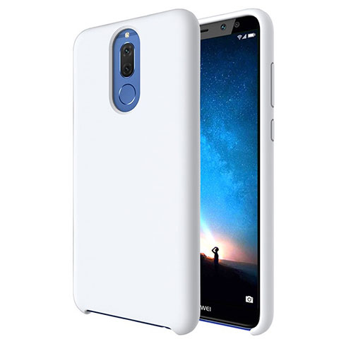 Silikon Hülle Handyhülle Ultra Dünn Schutzhülle 360 Grad Tasche S04 für Huawei Nova 2i Weiß