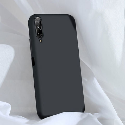 Silikon Hülle Handyhülle Ultra Dünn Schutzhülle 360 Grad Tasche S04 für Huawei Y9s Schwarz