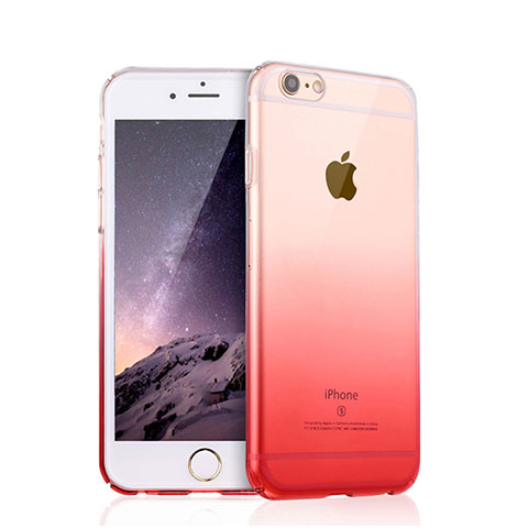 Silikon Hülle Handyhülle Ultra Dünn Schutzhülle Durchsichtig Farbverlauf für Apple iPhone 6S Plus Rot