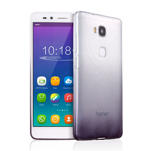 Silikon Hülle Handyhülle Ultra Dünn Schutzhülle Durchsichtig Farbverlauf für Huawei Honor Play 5X Grau
