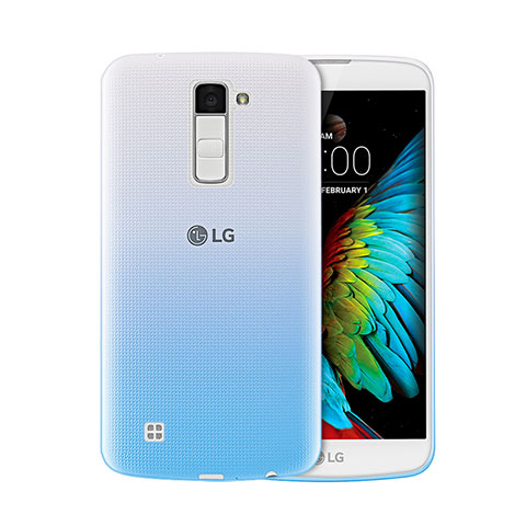 Silikon Hülle Handyhülle Ultra Dünn Schutzhülle Durchsichtig Farbverlauf für LG K7 Blau