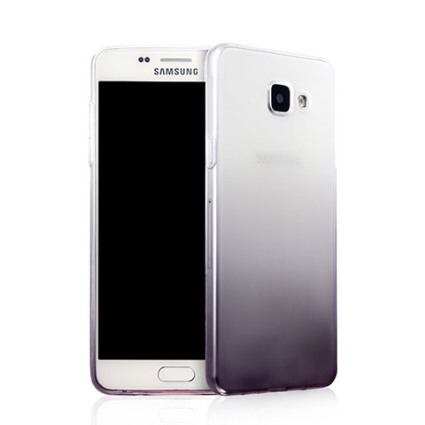 Silikon Hülle Handyhülle Ultra Dünn Schutzhülle Durchsichtig Farbverlauf für Samsung Galaxy A5 (2016) SM-A510F Grau