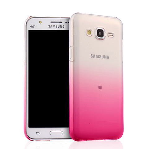 Silikon Hülle Handyhülle Ultra Dünn Schutzhülle Durchsichtig Farbverlauf für Samsung Galaxy J5 SM-J500F Rosa