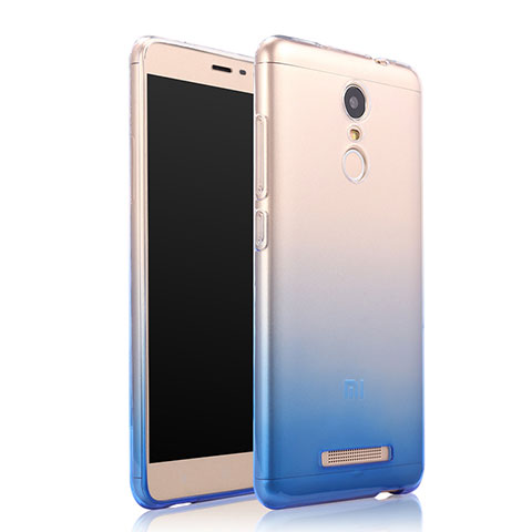 Silikon Hülle Handyhülle Ultra Dünn Schutzhülle Durchsichtig Farbverlauf für Xiaomi Redmi Note 3 MediaTek Blau