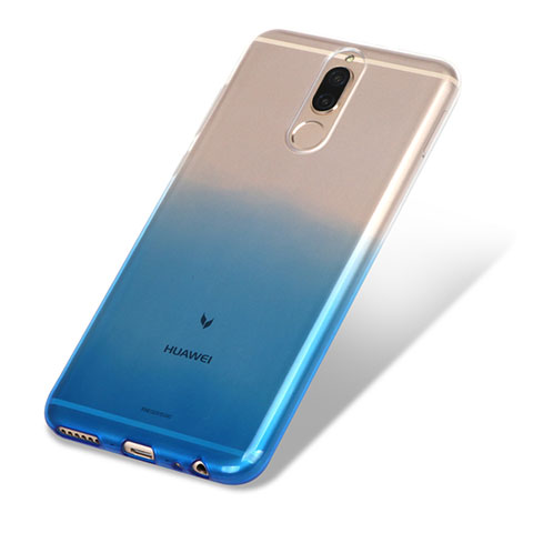 Silikon Hülle Handyhülle Ultra Dünn Schutzhülle Durchsichtig Farbverlauf G01 für Huawei Mate 10 Lite Blau