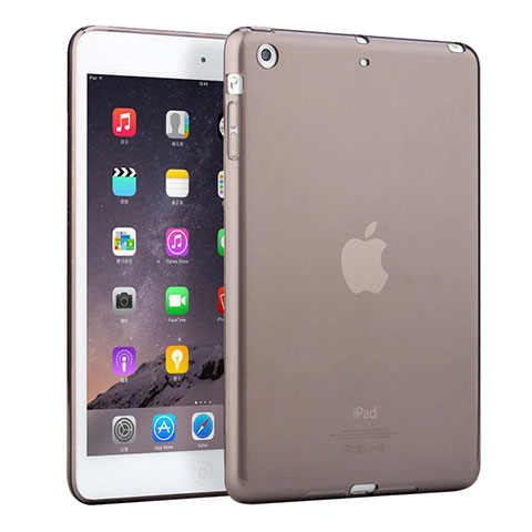 Silikon Hülle Handyhülle Ultra Dünn Schutzhülle Durchsichtig Transparent für Apple iPad Mini 3 Grau