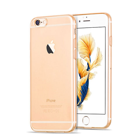 Silikon Hülle Handyhülle Ultra Dünn Schutzhülle Durchsichtig Transparent für Apple iPhone 6S Gold