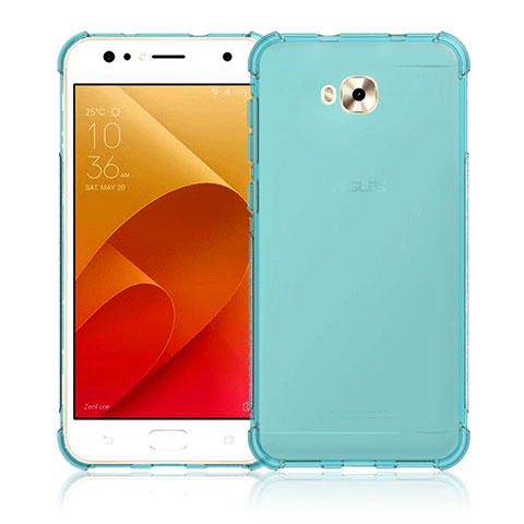 Silikon Hülle Handyhülle Ultra Dünn Schutzhülle Durchsichtig Transparent für Asus Zenfone 4 Selfie ZD553KL Blau