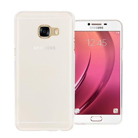 Silikon Hülle Handyhülle Ultra Dünn Schutzhülle Durchsichtig Transparent für Samsung Galaxy C5 SM-C5000 Weiß