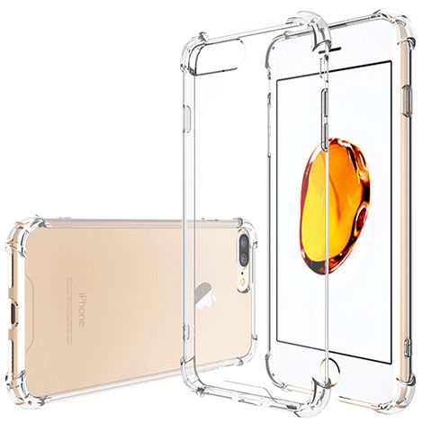 Silikon Hülle Handyhülle Ultra Dünn Schutzhülle Durchsichtig Transparent T05 für Apple iPhone 8 Plus Klar