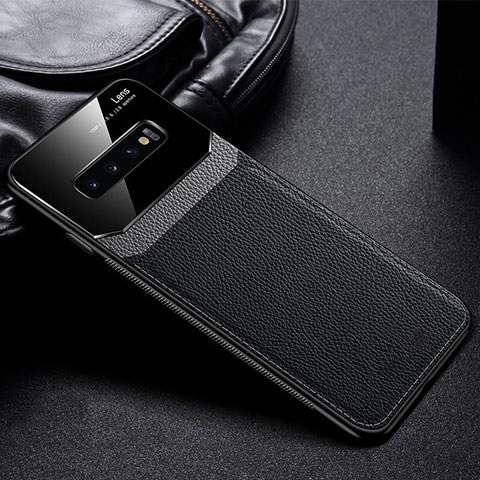 Silikon Hülle Handyhülle Ultra Dünn Schutzhülle Flexible 360 Grad Ganzkörper Tasche C01 für Samsung Galaxy S10 Schwarz