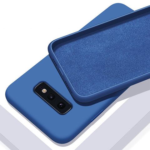 Silikon Hülle Handyhülle Ultra Dünn Schutzhülle Flexible 360 Grad Ganzkörper Tasche C03 für Samsung Galaxy S10e Blau
