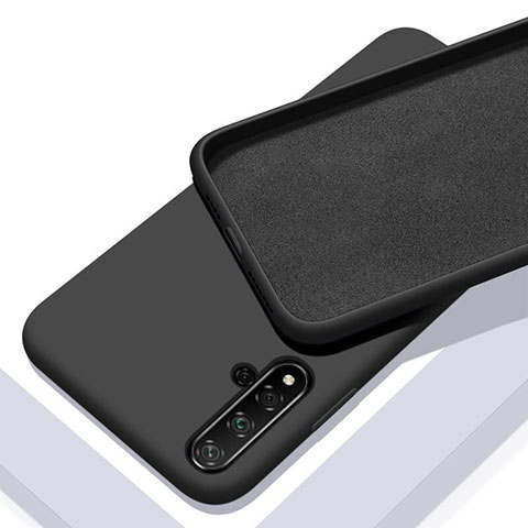 Silikon Hülle Handyhülle Ultra Dünn Schutzhülle Flexible 360 Grad Ganzkörper Tasche C04 für Huawei Nova 5 Pro Schwarz