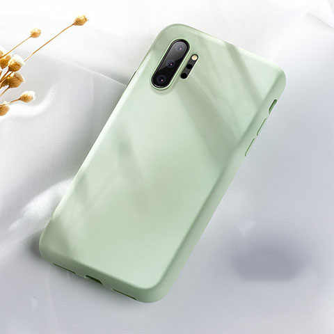 Silikon Hülle Handyhülle Ultra Dünn Schutzhülle Flexible 360 Grad Ganzkörper Tasche C05 für Samsung Galaxy Note 10 Plus Grün