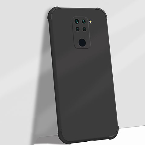 Silikon Hülle Handyhülle Ultra Dünn Schutzhülle Flexible 360 Grad Ganzkörper Tasche G01 für Xiaomi Redmi Note 9 Schwarz