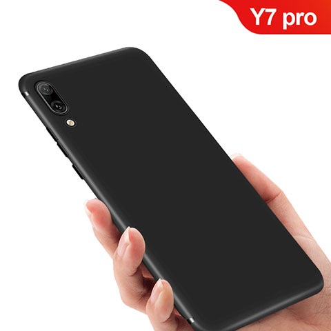 Silikon Hülle Handyhülle Ultra Dünn Schutzhülle für Huawei Y7 (2019) Schwarz