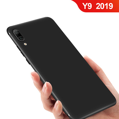 Silikon Hülle Handyhülle Ultra Dünn Schutzhülle für Huawei Y9 (2019) Schwarz
