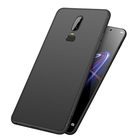 Silikon Hülle Handyhülle Ultra Dünn Schutzhülle für OnePlus 6 Schwarz