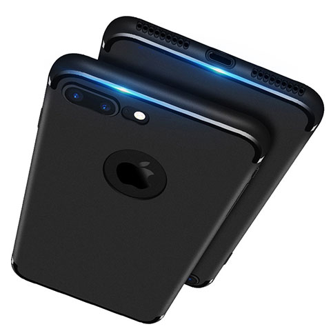 Silikon Hülle Handyhülle Ultra Dünn Schutzhülle R02 für Apple iPhone 8 Plus Schwarz