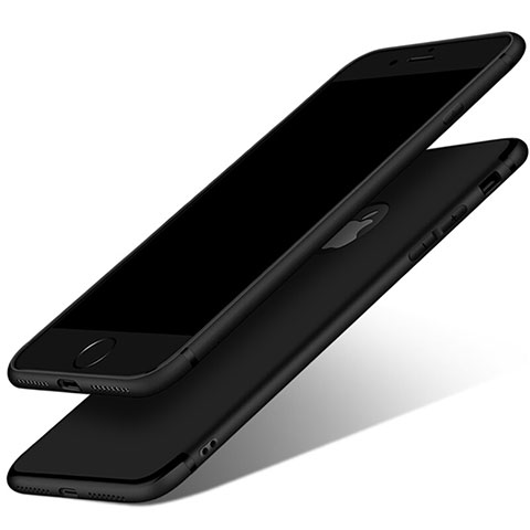 Silikon Hülle Handyhülle Ultra Dünn Schutzhülle S02 für Apple iPhone SE (2020) Schwarz