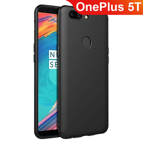 Silikon Hülle Handyhülle Ultra Dünn Schutzhülle S02 für OnePlus 5T A5010 Schwarz