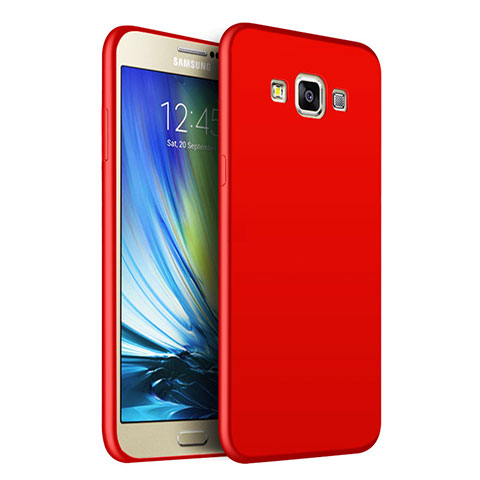 Silikon Hülle Handyhülle Ultra Dünn Schutzhülle S02 für Samsung Galaxy A7 Duos SM-A700F A700FD Rot
