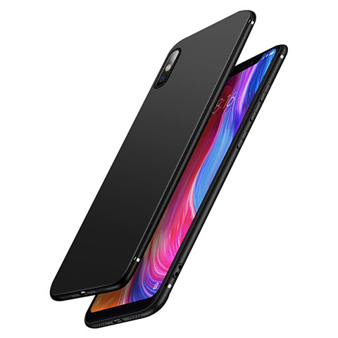 Silikon Hülle Handyhülle Ultra Dünn Schutzhülle S02 für Xiaomi Mi 8 Screen Fingerprint Edition Schwarz