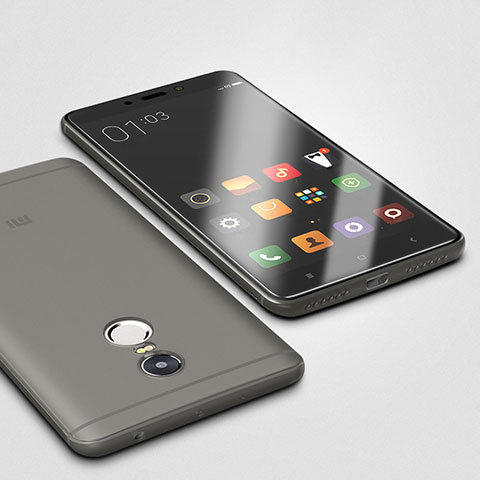 Silikon Hülle Handyhülle Ultra Dünn Schutzhülle S02 für Xiaomi Redmi Note 4X High Edition Grau