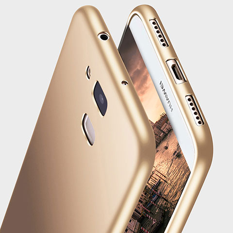 Silikon Hülle Handyhülle Ultra Dünn Schutzhülle S03 für Huawei G7 Plus Gold