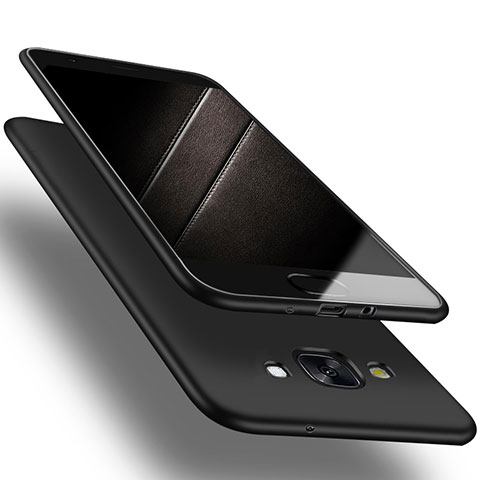 Silikon Hülle Handyhülle Ultra Dünn Schutzhülle S03 für Samsung Galaxy A7 SM-A700 Schwarz