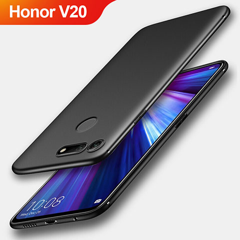 Silikon Hülle Handyhülle Ultra Dünn Schutzhülle S04 für Huawei Honor V20 Schwarz