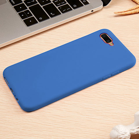Silikon Hülle Handyhülle Ultra Dünn Schutzhülle Tasche A01 für Oppo K1 Blau