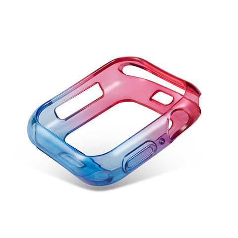 Silikon Hülle Handyhülle Ultra Dünn Schutzhülle Tasche Durchsichtig Transparent Farbverlauf G01 für Apple iWatch 5 40mm Hellblau