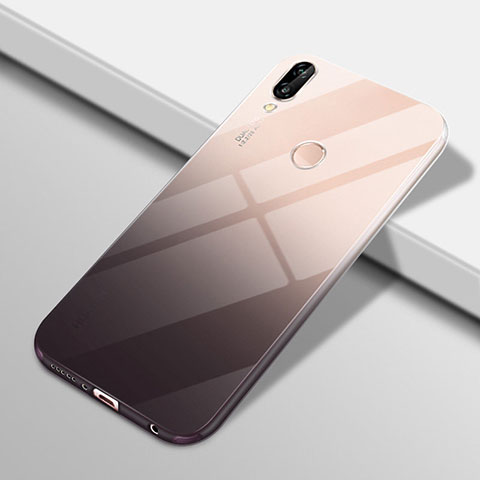 Silikon Hülle Handyhülle Ultra Dünn Schutzhülle Tasche Durchsichtig Transparent Farbverlauf G01 für Huawei P20 Lite Schwarz