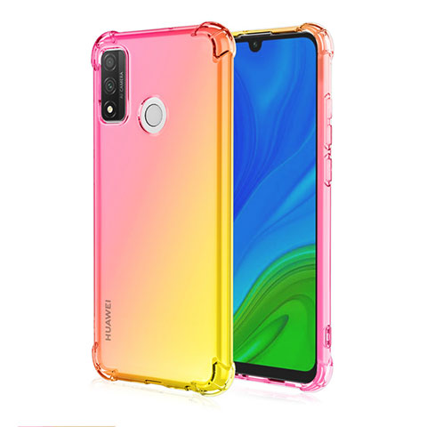 Silikon Hülle Handyhülle Ultra Dünn Schutzhülle Tasche Durchsichtig Transparent Farbverlauf H01 für Huawei P Smart (2020) Gelb