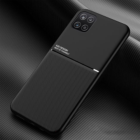 Silikon Hülle Handyhülle Ultra Dünn Schutzhülle Tasche Flexible mit Magnetisch für Samsung Galaxy A22 5G Schwarz