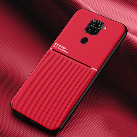 Silikon Hülle Handyhülle Ultra Dünn Schutzhülle Tasche Flexible mit Magnetisch für Xiaomi Redmi 10X 4G Rot