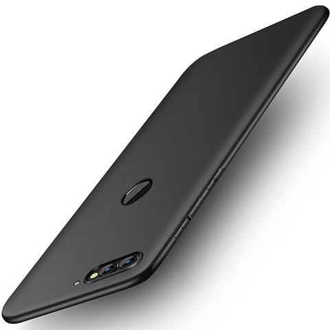 Silikon Hülle Handyhülle Ultra Dünn Schutzhülle Tasche S01 für Huawei Y7 (2018) Schwarz