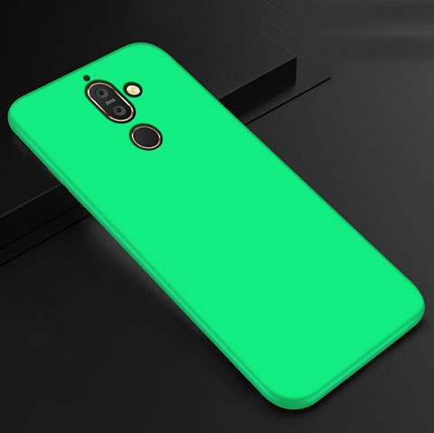 Silikon Hülle Handyhülle Ultra Dünn Schutzhülle Tasche S01 für Nokia 7 Plus Grün