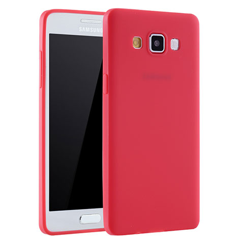 Silikon Hülle Handyhülle Ultra Dünn Schutzhülle Tasche S01 für Samsung Galaxy A7 Duos SM-A700F A700FD Rot