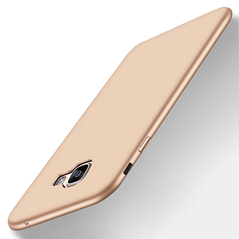 Silikon Hülle Handyhülle Ultra Dünn Schutzhülle Tasche S01 für Samsung Galaxy A8 (2016) A8100 A810F Gold