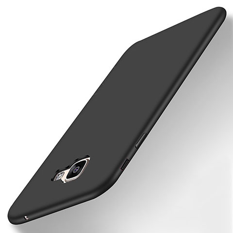 Silikon Hülle Handyhülle Ultra Dünn Schutzhülle Tasche S01 für Samsung Galaxy A8 (2016) A8100 A810F Schwarz