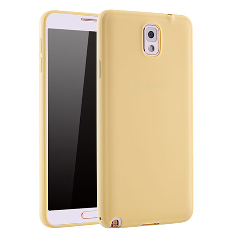 Silikon Hülle Handyhülle Ultra Dünn Schutzhülle Tasche S01 für Samsung Galaxy Note 3 N9000 Gold