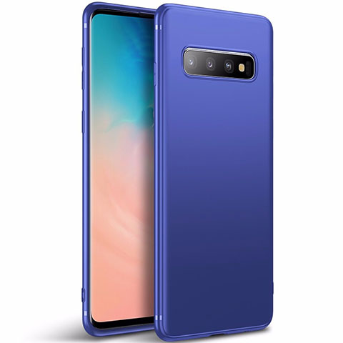 Silikon Hülle Handyhülle Ultra Dünn Schutzhülle Tasche S01 für Samsung Galaxy S10 Blau
