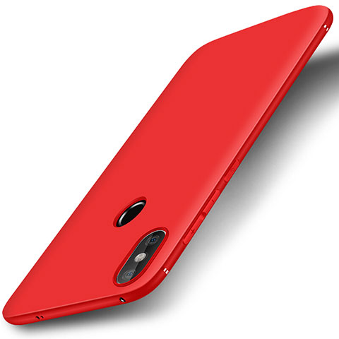 Silikon Hülle Handyhülle Ultra Dünn Schutzhülle Tasche S01 für Xiaomi Mi A2 Lite Rot