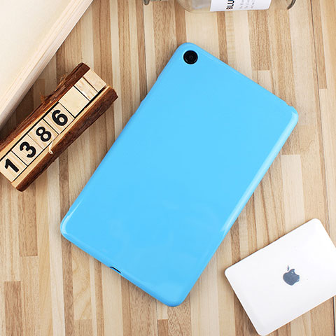 Silikon Hülle Handyhülle Ultra Dünn Schutzhülle Tasche S01 für Xiaomi Mi Pad 4 Plus 10.1 Hellblau